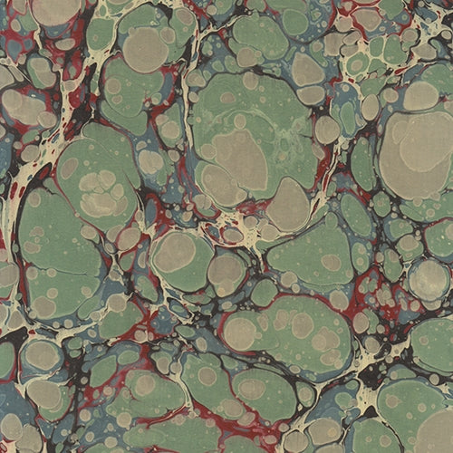 Handmade Italian Marble Paper- Stone Marble in Blue, Green, and Red 19.5 x 27" Sheet Handmade Italian Marble Paper- Stone Marble in Blue, Green, and Red 19.5 x 27" Sheet