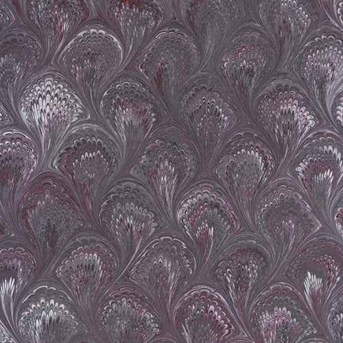 Handmade Italian Marble Paper- Peacock Black, Grey, and Burgundy on Kraft 19.5 x 27" Sheet Handmade Italian Marble Paper- Peacock Black, Grey, and Burgundy on Kraft 19.5 x 27" Sheet