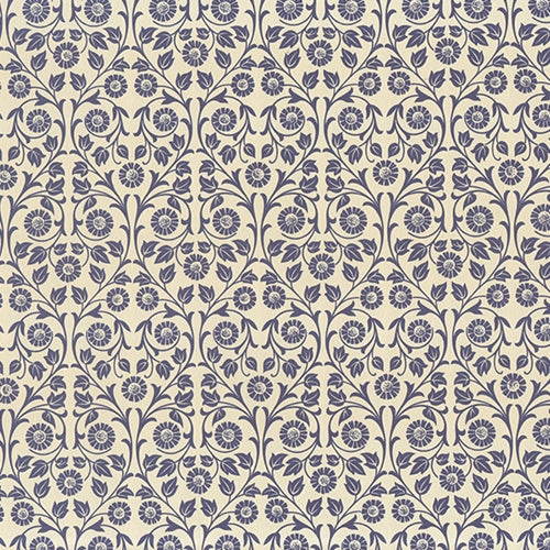 Carta Varese Florentine Paper- Blue Floral Vine 19x27 Inch Sheet Carta Varese Florentine Paper- Blue Floral Vine 19x27 Inch Sheet