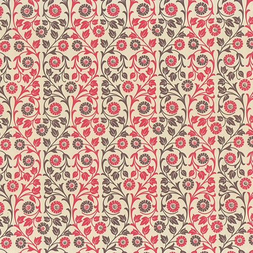 Carta Varese Florentine Paper- Red and Brown Floral Vine 19x27 Inch Sheet Carta Varese Florentine Paper- Red and Brown Floral Vine 19x27 Inch Sheet