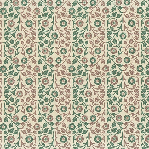 Carta Varese Florentine Paper- Green and Brown Floral Vine 19x27 Inch Sheet Carta Varese Florentine Paper- Green and Brown Floral Vine 19x27 Inch Sheet