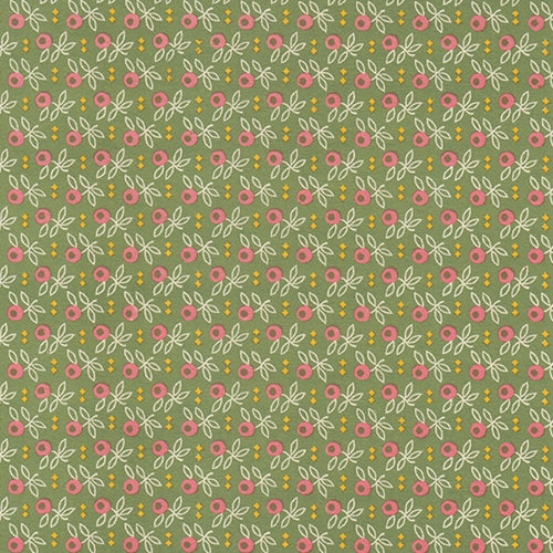 Carta Varese Florentine Paper- Pink Flowers on Green 19x27 Inch Sheet  Carta Varese Florentine Paper- Pink Flowers on Green 19x27 Inch Sheet