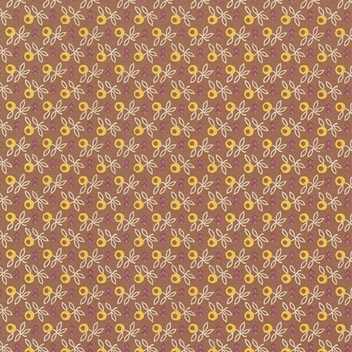 Carta Varese Florentine Paper- Yellow Flowers on Brown 19x27 Inch Sheet Carta Varese Florentine Paper- Yellow Flowers on Brown 19x27 Inch Sheet