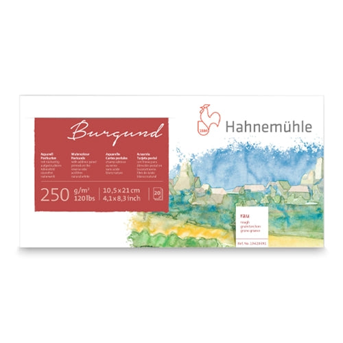 Hahnemuhle "Burgund" Watercolor Postcard Pads 4.13 x 8.27"