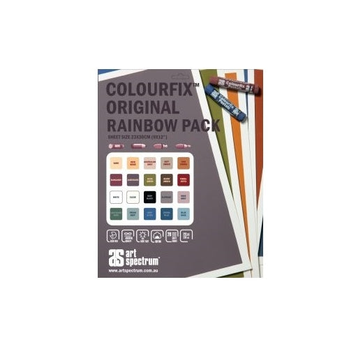 Colourfix Original Rainbow Pack, 9" x 12", 20 sheets Colourfixâ„¢ Original Rainbow (Medium) Pack