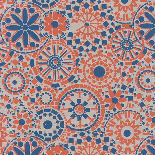 Nepalese Printed Paper- Pangra Blue and Orange 19.5x29.5" Nepalese Printed Paper- Pangra Blue and Orange 19.5x29.5" 