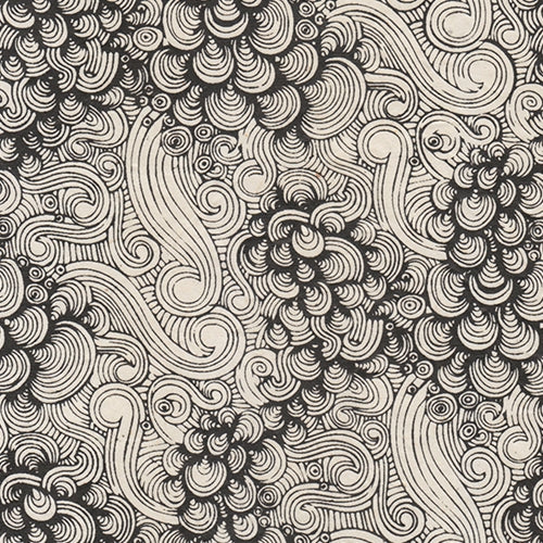 Nepalese Printed Paper- Black on Natural Breeze 19.5x29.5"  Nepalese Printed Paper- Black on Natural Breeze 19.5x29.5"