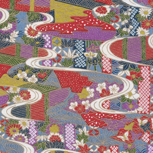 "NEW!" Chiyogami- Butterflies, Leaves & Fans 19" x 25" Sheet Chiyogami- Butterflies, Leaves & Fans 19" x 25" Sheet