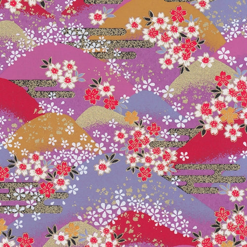 "NEW!" Flowers against Mountains and Clouds 19x25" Sheet Flowers against Mountains and Clouds 19x25" Sheet