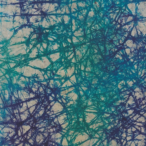 Batik Lokta Paper from Nepal- Rustic Blue/Turquoise 20x30" Sheet Batik Lokta Paper from Nepal- Rustic Blue/Turquoise 20x30" Sheet