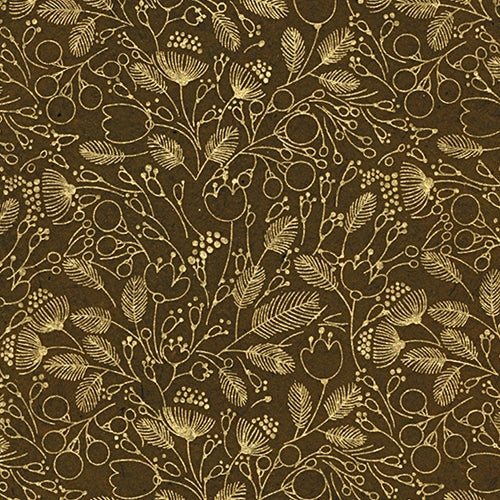 Nepalese Printed Paper- Floral Berry Espresso/Gold 20x30" Sheet "NEW!" Nepalese Printed Paper- Floral Berry Espresso/Gold 20x30" Sheet