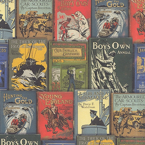 "Boy's Own" Vintage Book Covers- 19x5x27" Sheet "Boy's Own" Vintage Book Covers- 19x5x27" Sheet
