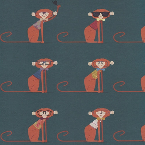 Hip Monkeys in Sweaters and Glasses- 19.5x27" Sheet Hip Monkeys in Sweaters and Glasses- 19.5x27" Sheet