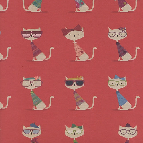 Hip Cats in Glasses, Hats, and Sweaters- 19.5x27" Sheet Hip Cats in Glasses, Hats, and Sweaters- 19.5x27" Sheet