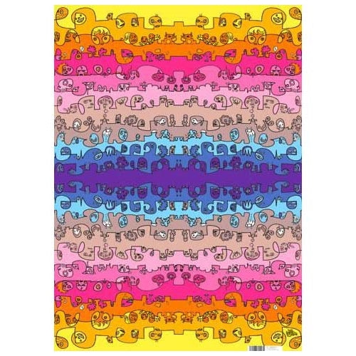 Jon Burgerman Rainbow Doodle Faces 19.5x27" Sheet Jon Burgerman Rainbow Doodle Faces 19.5x27" Sheet