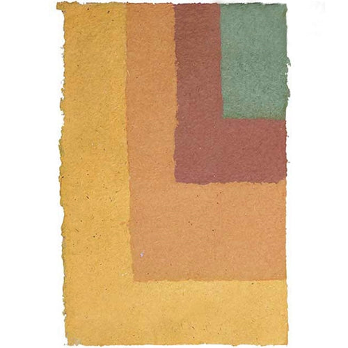 Lokta Stripes- Yellow to Green L Shape 19x28" Sheet Lokta Stripes- Yellow to Green L Shape 19x28" Sheet