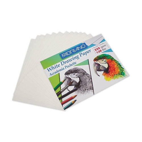 Fabriano Accademia White Paper Pochette - 9"x12", 12 sheets