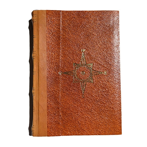 Old-Style Compass Journal with Faux Leather Cover and Binding