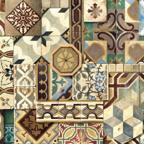 Bomo Art Budapest Papers- Antique Tiles 27.5 x 39 inch Sheet Bomo Art Budapest Papers- Antique Tiles 27.5 x 39 inch Sheet