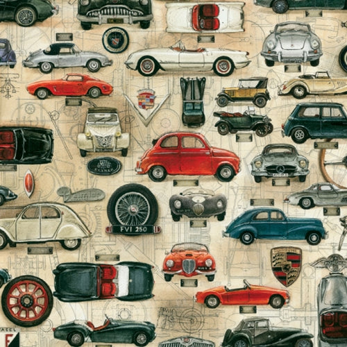 Bomo Art Budapest Papers- Cars 27.5 x 39 inch Sheet Bomo Art Budapest Papers- Cars 27.5 x 39 inch Sheet