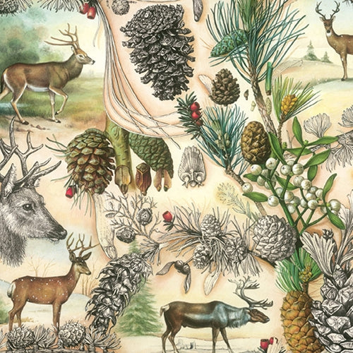 Bomo Art Budapest Papers- Deer in the Forest 27.5 x 39 inch Sheet Bomo Art Budapest Papers- Deer in the Forest 27.5 x 39 inch Sheet