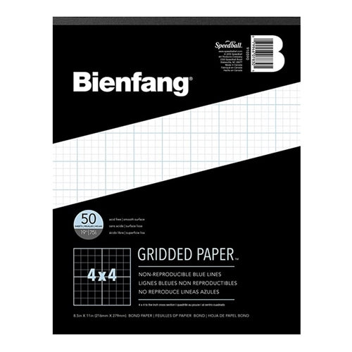 Bienfang Gridded Paper Pad - 4x4 grid, 8.5"x11" - 1 Left!