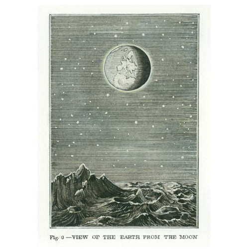 Bomo Art Budapest Blank Greeting Card, 5"x7", Earth from the Moon Bomo Art Budapest Blank Greeting Card, 5"x7", Earth from the Moon