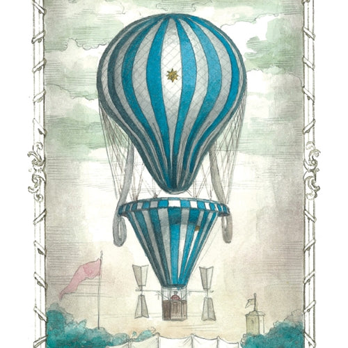 Bomo Art Budapest Blank Greeting Card, 5"x7", Blue Balloon Bomo Art Budapest Blank Greeting Card, 5"x7", Blue Balloon