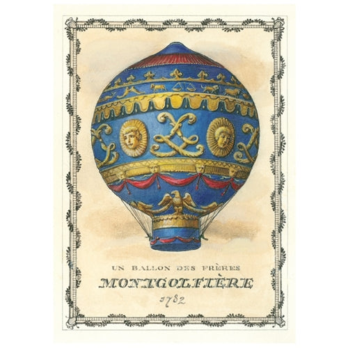 Bomo Art Budapest Blank Greeting Card, 5"x7", Montgolfiers Balloon Bomo Art Budapest Blank Greeting Card, 5"x7", Montgolfiers Balloon