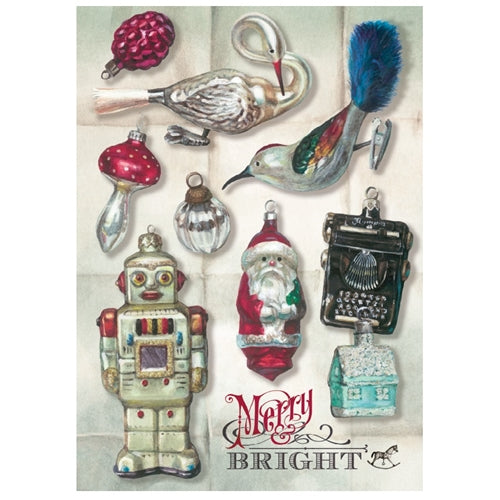 Bomo Art Budapest Blank Greeting Card, 5"x7", Merry & Bright Bomo Art Budapest Blank Greeting Card, 5"x7", Merry & Bright