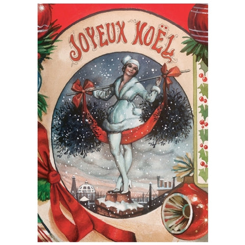 Bomo Art Budapest Blank Greeting Card, 5"x7", Merry Christmas Around the World