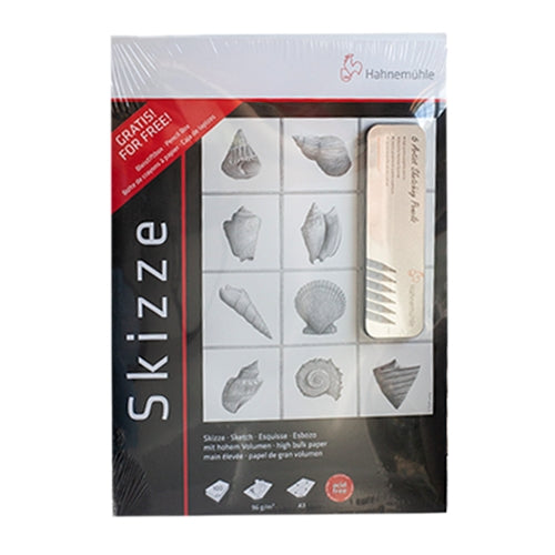Hahnemuhle Skizze A3 Sketch Paper Pad + free pencil box set