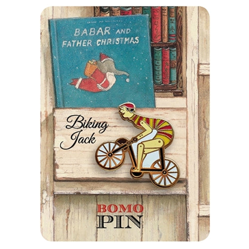 Bomo Art Budapest Enamel Pin- Biking Jack Bomo Art Budapest Enamel Pin- Biking Jack