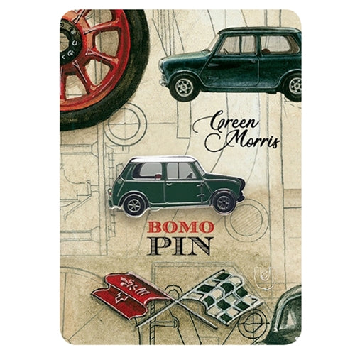Bomo Art Budapest Enamel Pin- Green Morris Car Bomo Art Budapest Enamel Pin- Green Morris Car