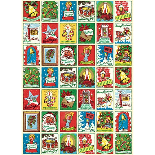 Cavallini Decorative Paper - Christmas Quilt 20"x28" Sheet Cavallini Decorative Paper - Christmas Quilt 20"x28" Sheet