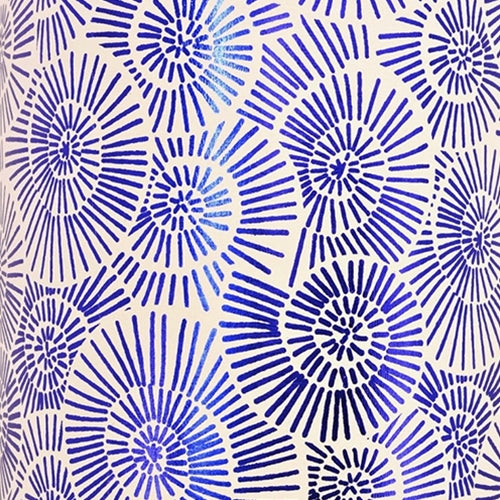 Spirals in Blue Foil on Cream by Midori Inc. 21x29" Sheet Spirals in Blue Foil on Cream by Midori Inc. 21x29" Sheet