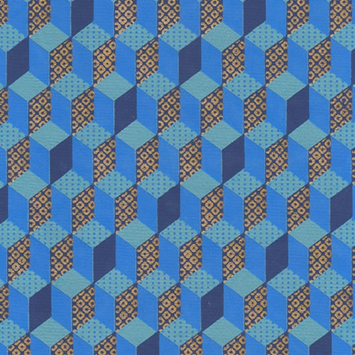 **NEW!** Falling Blocks Print in Blue Shades 22x30" Sheet Falling Blocks Print in Blue Shades 22x30" Sheet 