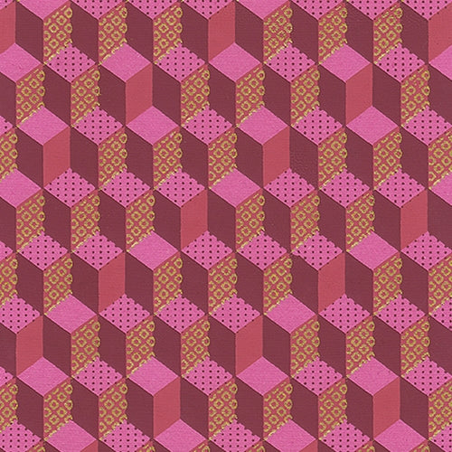 **NEW!** Falling Blocks Print in Pink Shades 22x30" Sheet Falling Blocks Print in Pink Shades 22x30" Sheet