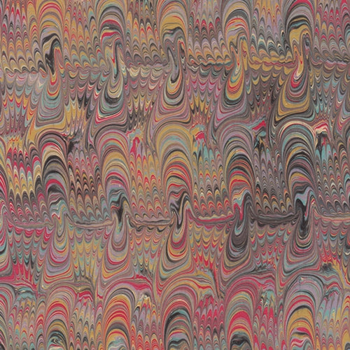 Handmade Italian Marble Paper- Soundwave Multicolor 19.5 x 27" Sheet Handmade Italian Marble Paper- Soundwave Multicolor 19.5 x 27" Sheet