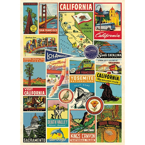 Cavallini Decorative Paper Sheet - California Collage Cavallini Decorative Paper Sheet - California Collage