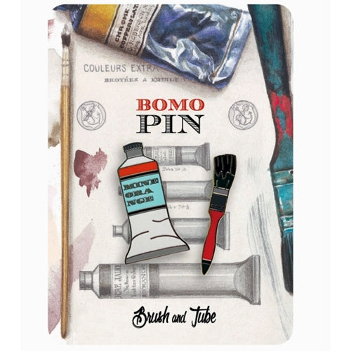 Bomo Art Budapest Enamel Pin- Brush and Tube (Set of 2 Pins) Bomo Art Budapest Enamel Pin- Brush and Tube (Set of 2 Pins)