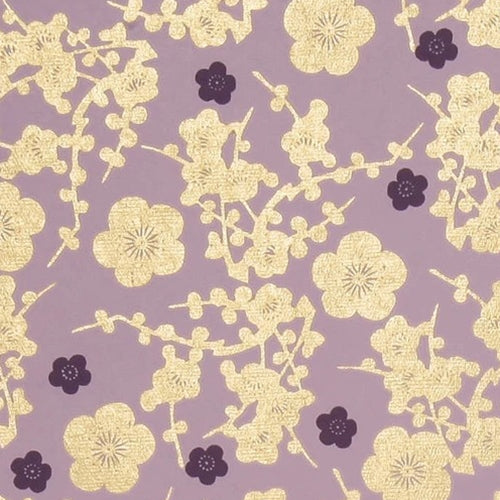 Cherry Blossom- Metallic Gold and Plum on Lavender 21x29" Sheet Cherry Blossom- Metallic Gold and Plum on Lavender 21x29" Sheet