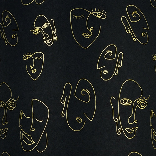 Picasso- Gold Foil on Black 21x29" Sheet Picasso- Gold Foil on Black 21x29" Sheet
