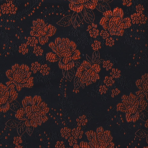 Chinese Brocade Paper- Red Tea Roses on Black 26x16.75" Sheet Chinese Brocade Paper- Red Tea Roses on Black 26x16.75" Sheet 