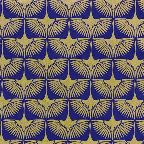 Nepalese Printed Paper- Gold Cranes on Cobalt Blue 20x30" Sheet Nepalese Printed Paper- Gold Cranes on Cobalt Blue 20x30" Sheet