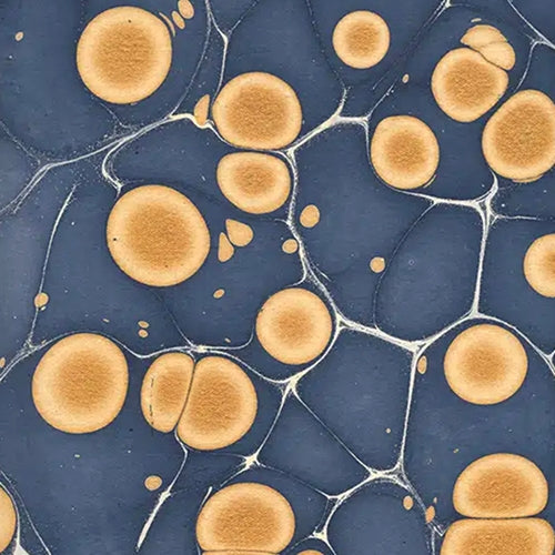 Marbled Paper from India - Molecular Navy and Gold 22"x30" Sheet Marbled Paper from India - Molecular Navy and Gold 22"x30" Sheet