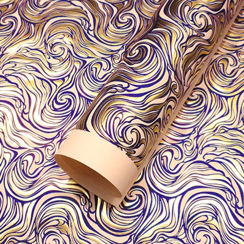 Rossi Limited Edition Letterpress Gold Foil Marble Pattern- Orange Creme Rossi Limited Edition Letterpress Gold Foil Marble Pattern- Orange Creme 