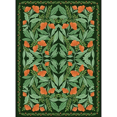 ***NEW!*** Luxury Art Nouveau Poppies and Leaves 20x27" Sheet  Luxury Art Nouveau Poppies and Leaves 20x27" Sheet