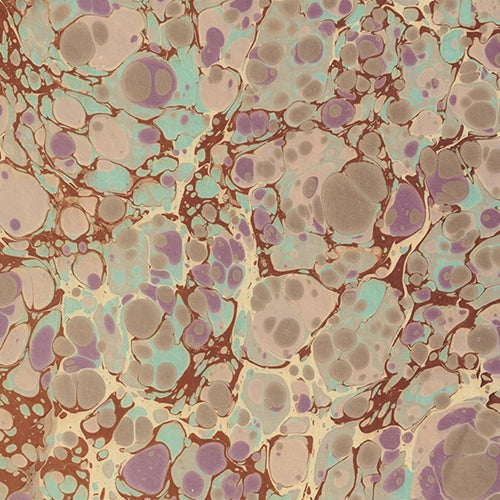 *ALL NEW PATTERN!* Handmade Italian Marble Paper- Stone Marble in Rust, Plum, and Aquamarine 19.5 x 27" Sheet Handmade Italian Marble Paper- Stone Marble in Rust, Plum, and Aquamarine 19.5 x 27" Sheet 