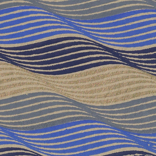  Printed Cotton Paper from India- Waves in Blue/Navy/Gray & Gold on Kraft Paper 22x30 Inch Sheet Printed Cotton Paper from India- Waves in Blue/Navy/Gray & Gold on Kraft Paper 22x30 Inch Sheet